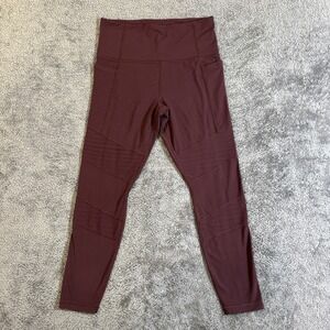 ATHLETA Size Medium Petite Inclination Moto Tight leggings Mauve Pink Women's